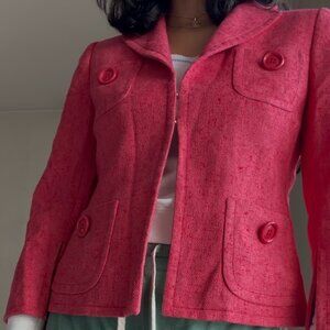 Akris Hot Pink Blazer Jacket in Small